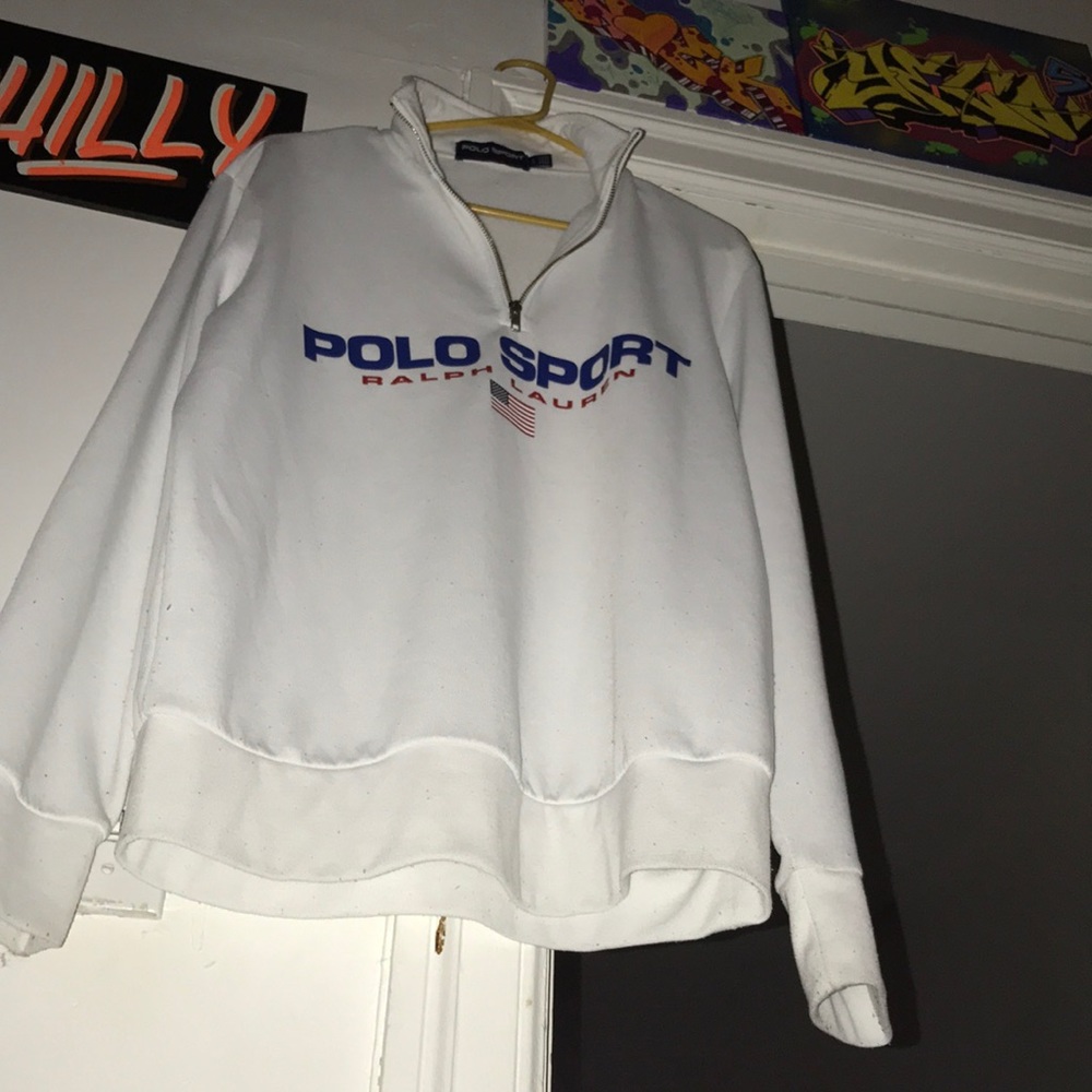 Polo Sport Quarter zip white